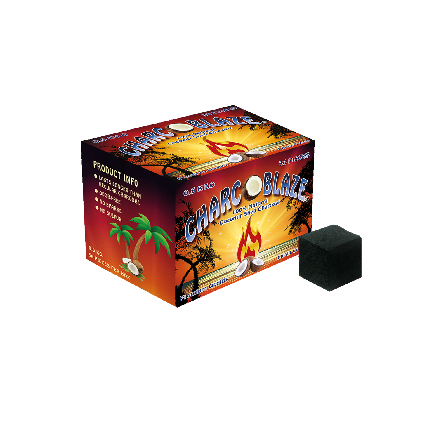 Charcoblaze Hookah Charcoal Cubes - 36pcs - Lavoo