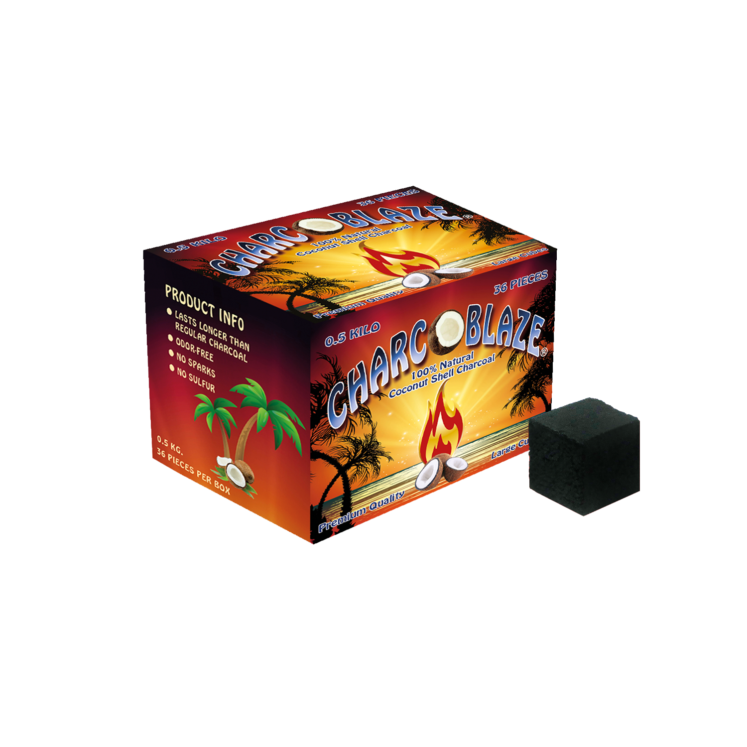 Charcoblaze Hookah Charcoal Cubes - 36pcs - Lavoo