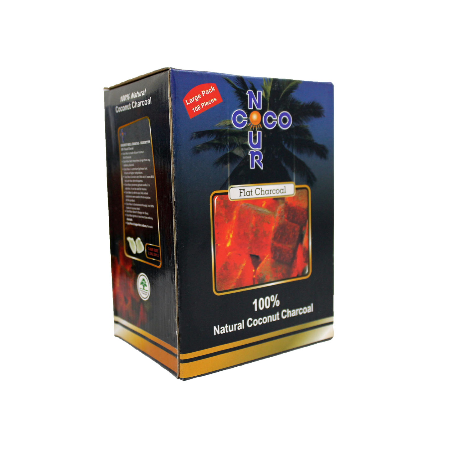 Coco Nour Hookah Charcoal Flats 108 Pieces - - Shishamore.com
