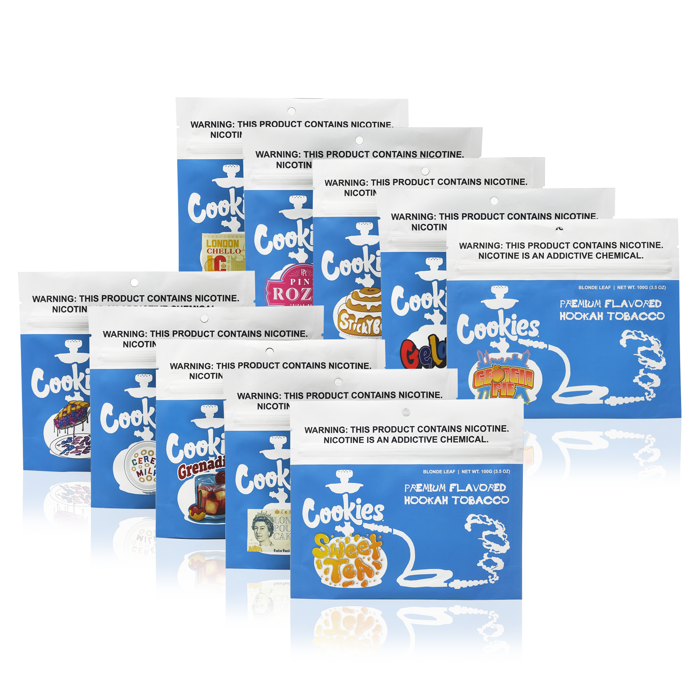 Cookies Hookah Tobacco 100g 10-Pack - Lavoo
