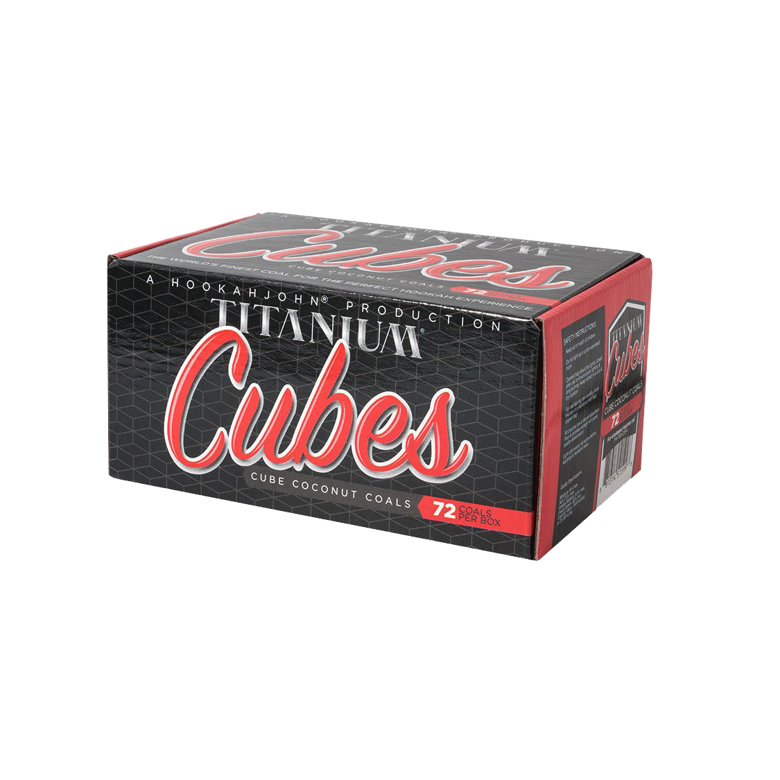 Titanium Hookah Charcoal Cubes 72 Pieces - - Shishamore.com