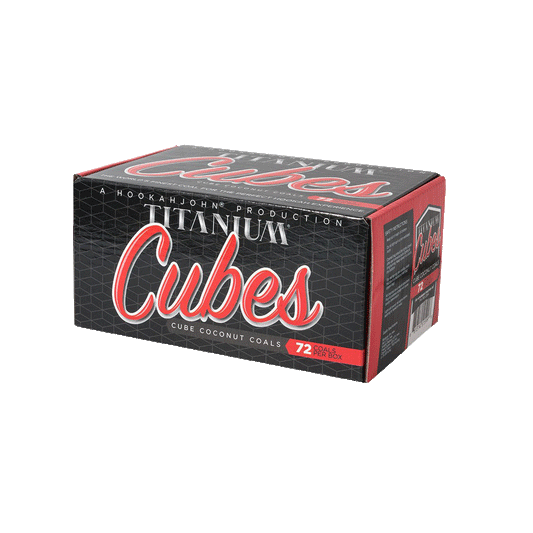 Titanium Hookah Charcoal Cubes 72 Pieces - - Shishamore.com