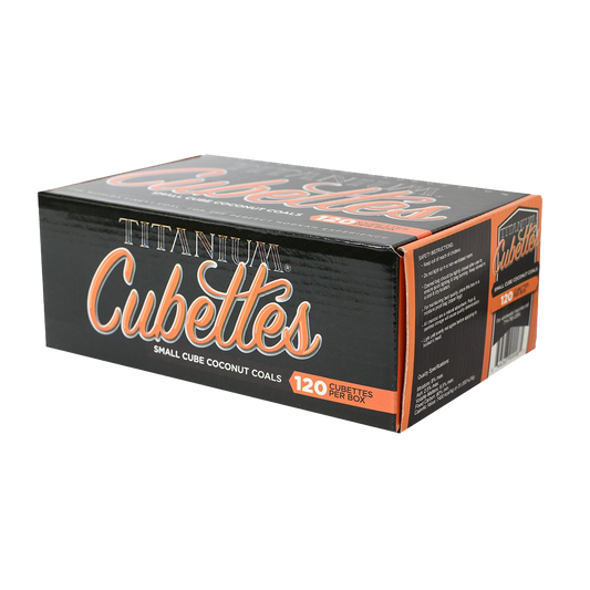 Titanium Hookah Charcoal Cubettes 120 Pieces - - Shishamore.com