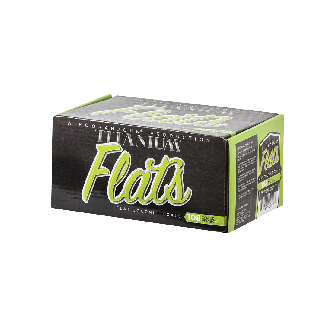 Titanium Hookah Charcoal Flats 108 Pieces - - Shishamore.com