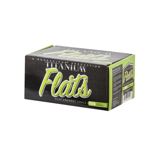 Titanium Hookah Charcoal Flats 108 Pieces - - Shishamore.com