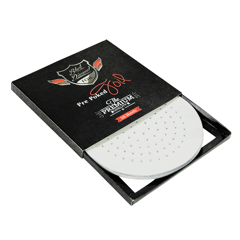 Black Diamond Pre-Poked Hookah Foil 50 Sheets - Lavoo