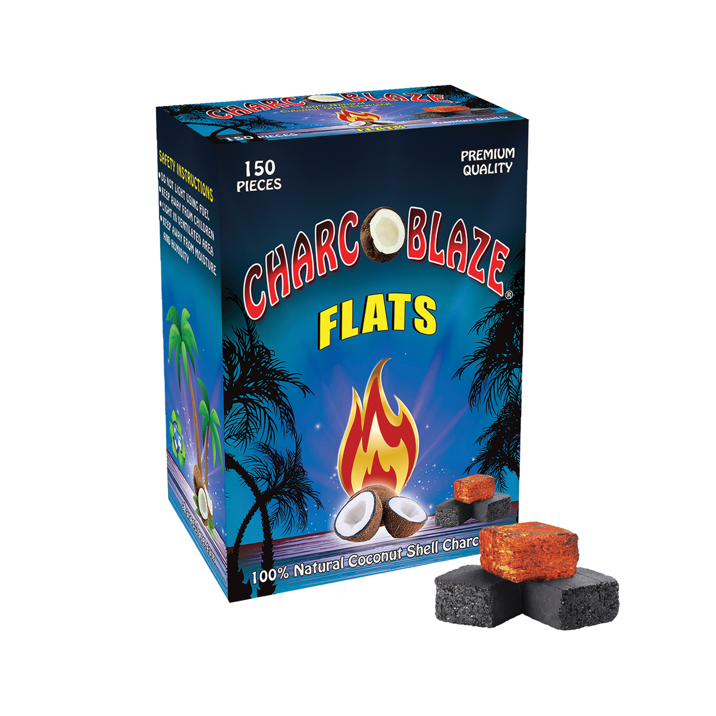 Charcoblaze Hookah Charcoal Flats - 150pcs (1.5kg) - Lavoo