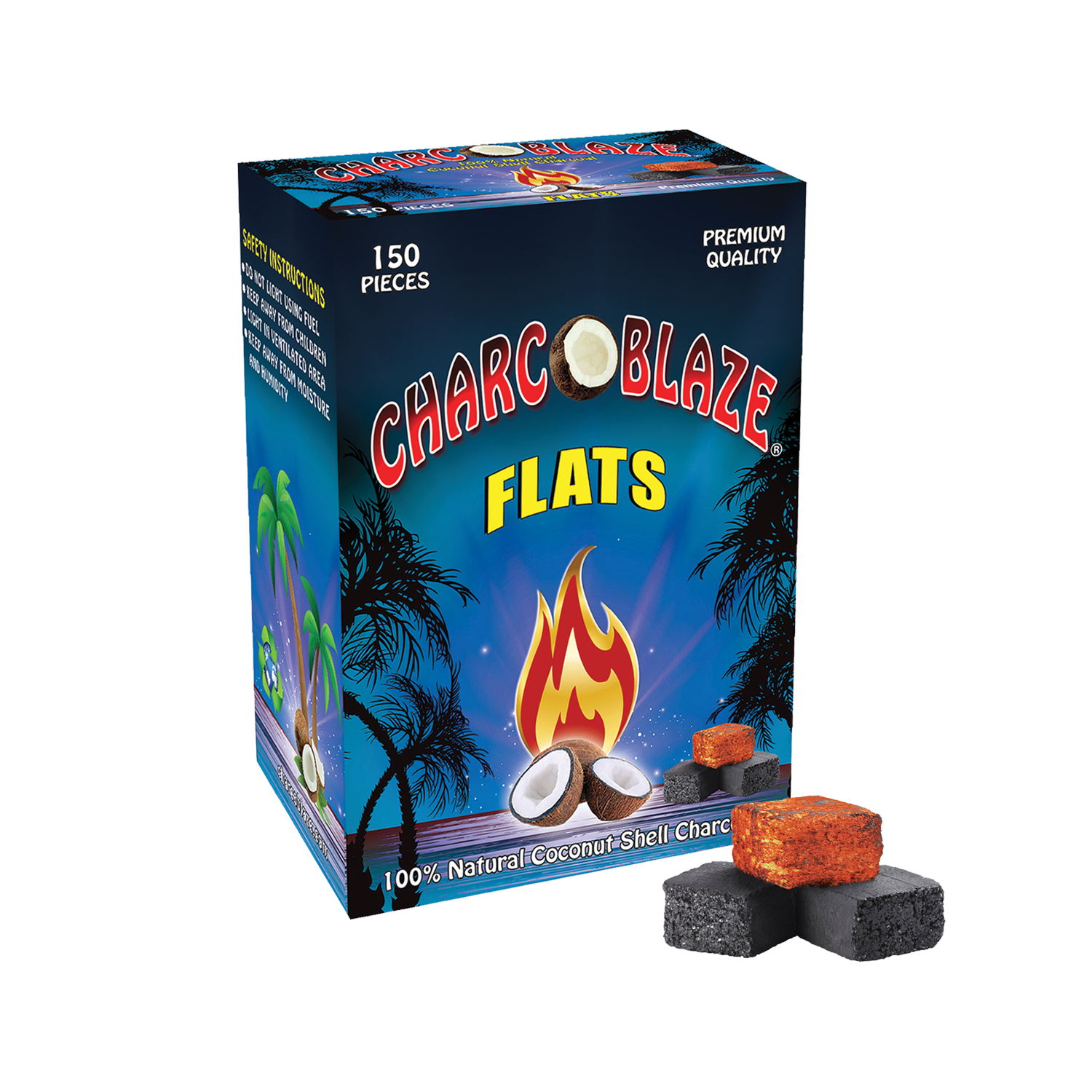 Charcoblaze Hookah Charcoal Flats - 150pcs (1.5kg) - Lavoo