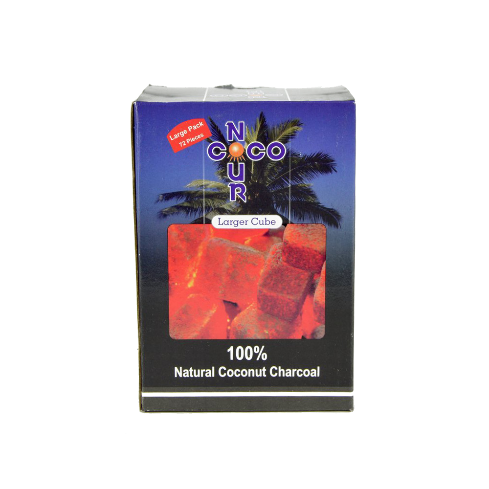 Coco Nour Hookah Charcoal Cubes 72 Pieces - - Shishamore.com