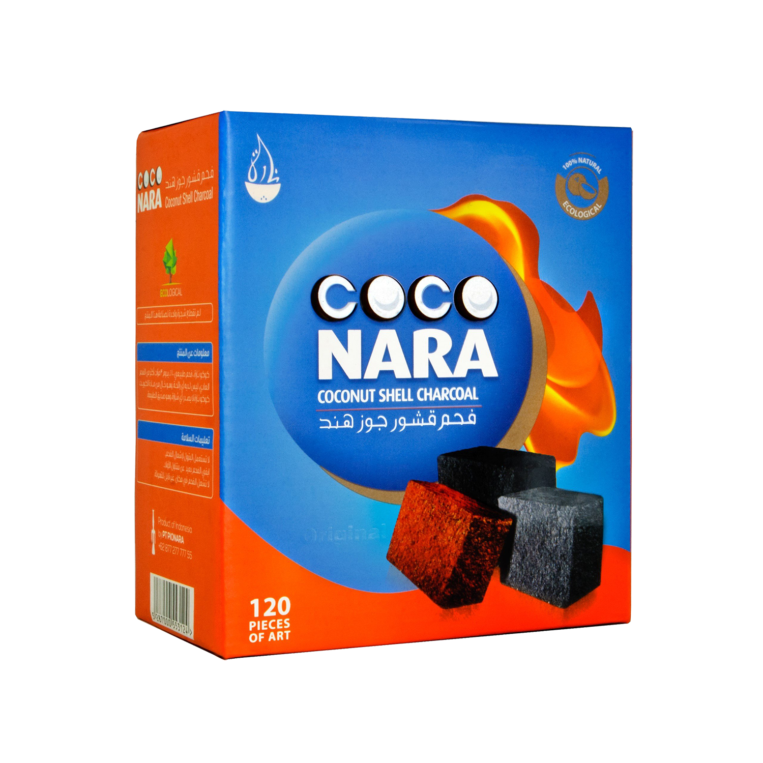 CocoNara Hookah Charcoal Flats 120pcs - Lavoo