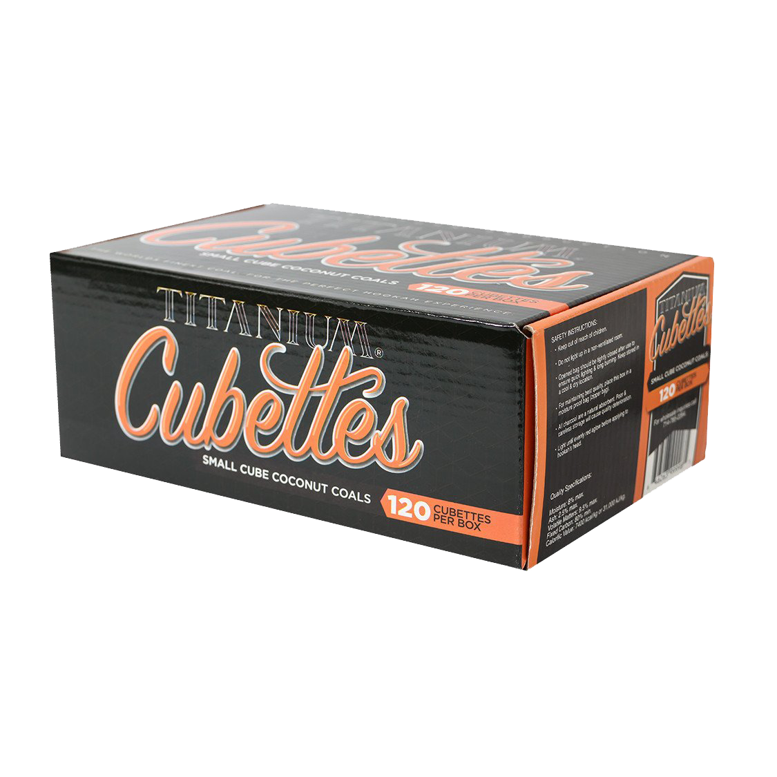 Titanium Hookah Charcoal Cubettes 120 Pieces - - Shishamore.com